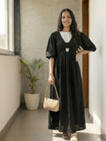 YEZWE Marvel Knit Modest Maxi Dress With Sleeveless Inner