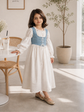 Miniyez Junior Girls Denim Bodice Cotton Dress Breathable Kids Wear India