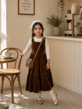 Miniyez Junior Girls Velvet Pinafore Dress with Cotton Inner Kids Wear India