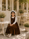 Miniyez Junior Girls Velvet Pinafore Dress with Cotton Inner Kids Wear India