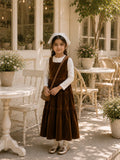 Miniyez Junior Girls Velvet Pinafore Dress with Cotton Inner Kids Wear India