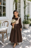 Miniyez Junior Girls Maroon Cotton Dress CoRset Style Breathable Kids Wear India
