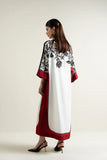 Yezwe Ivory & Maroon Floral Kurta Set in Breathable Fabric