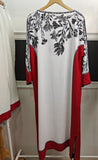 Yezwe Ivory & Maroon Floral Kurta Set in Breathable Fabric
