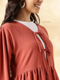 YEZWE Brick Cey Customizable Modest Maxi Dress With Inner
