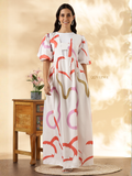 YEZWE Imported Modest Printed Full Length Maxi Dress