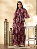 YEZWE Georgette With Lycra Lining Customizable Modest Maxi Dress