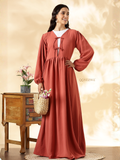 YEZWE Brick Cey Customizable Modest Maxi Dress With Inner