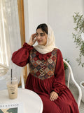 Winered Imported Cey With Linen Lux Pintrest Modest Maxi Wear featuring elegant design and relaxed fit