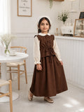 Yezwe Chocolate Brown Mom & Daughter Matching Maxi Dress for stylish family outings