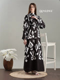 YEZWE Full Length black modest maxi Dress with elegant design for versatile styling