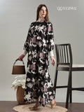 YEZWE Midnight Bloom Full length Modest Maxi Dress