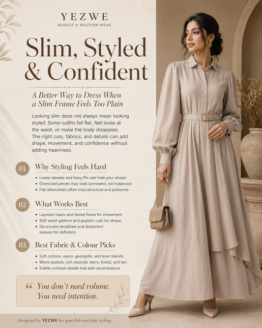 Slim, Styled & Confident: How to Dress a Slim Frame with Balance and Intention