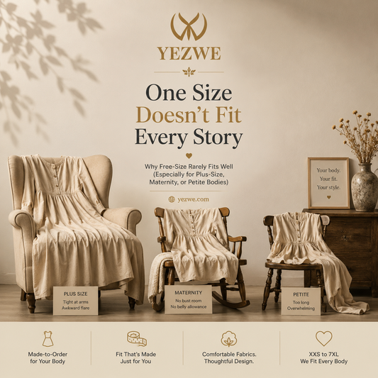 Why free-size rarely fits well for plus-size maternity and petite bodies blog banner