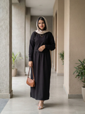 Yezwe Black Turkish Short Top and Skirt Set - Modest Wear