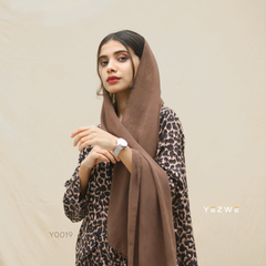 Yezwe Leopard Print Oversize Shirt - Front Open with 3/4th Sleeves