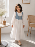 Miniyez Junior Girls Denim Bodice Cotton Dress Breathable Kids Wear India