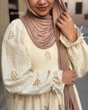 Yezwe Ivory Kora Embroidered Modest Dress – Premium Soft Fabric