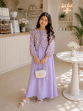 Miniyez Misty Lavender Gown with Floral Shrug - Junior Girls Fashion