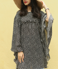 Yezwe Small Leopard Dot Print Kaftan Top - Modest Wear