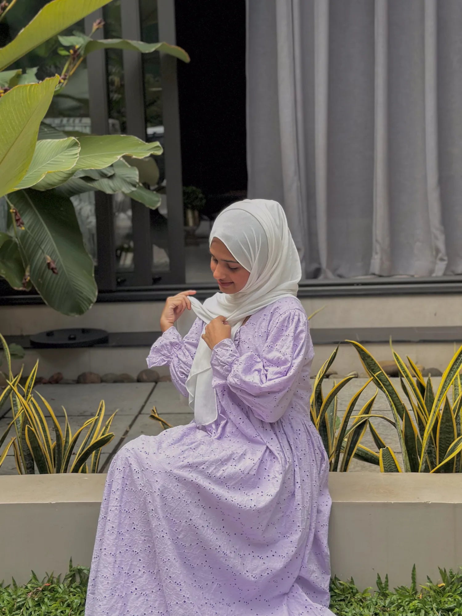 Yezwe Customizable Modest Dresses India in light purple with elegant embroidery, perfect for various occasions