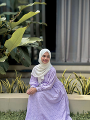 Yezwe Customizable Modest Dresses India in lavender with long sleeves and a flowing silhouette
