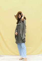 Yezwe Small Leopard Dot Print Kaftan Top - Modest Wear