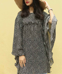 Yezwe Small Leopard Dot Print Kaftan Top - Modest Wear