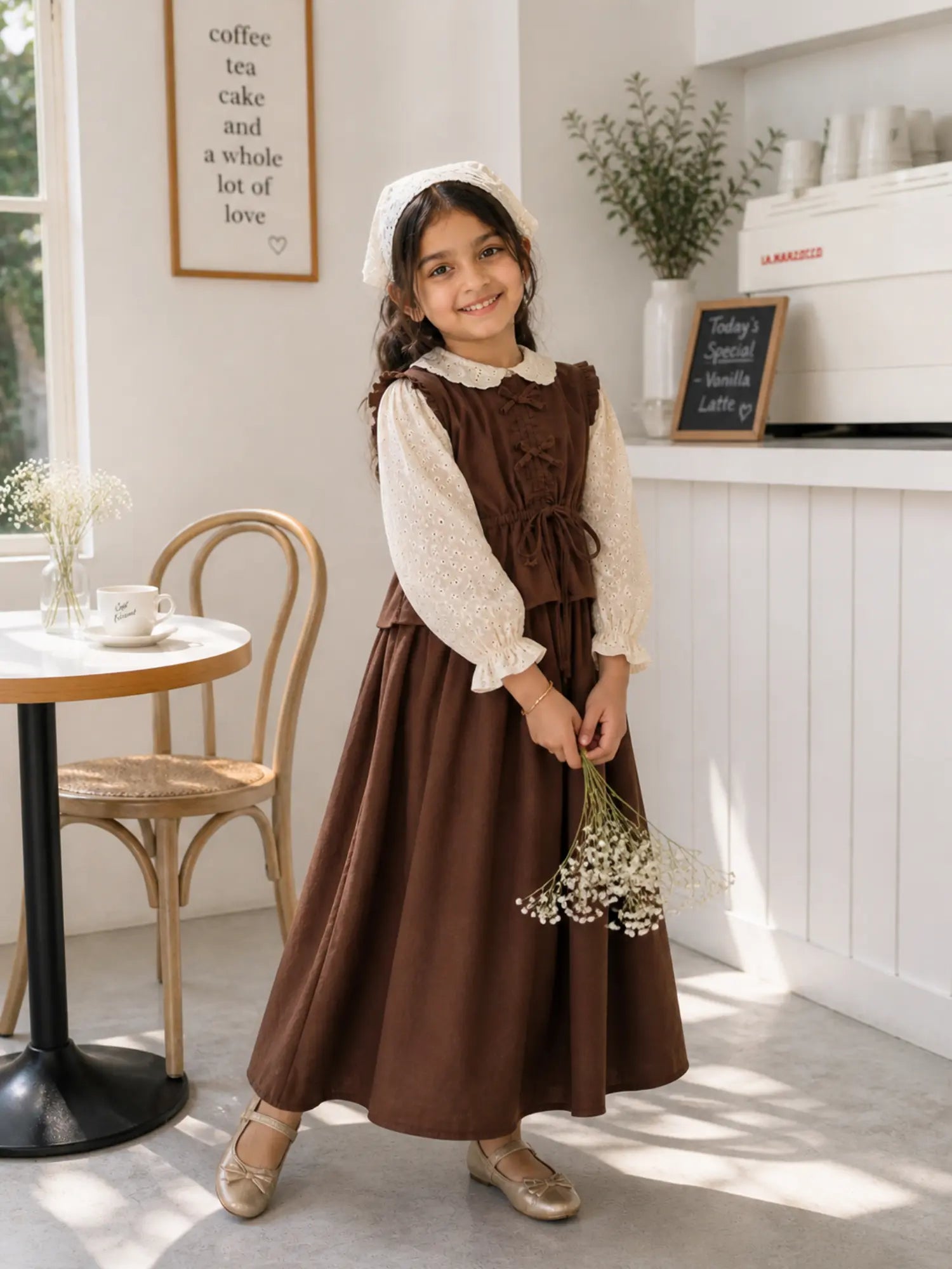 brown dress girl Miniyez Junior Girls Cotton With Hakoba Inner Kids Wear Size:7 Pink / US26W As a minimalist favorite Web Collection: Red Dress