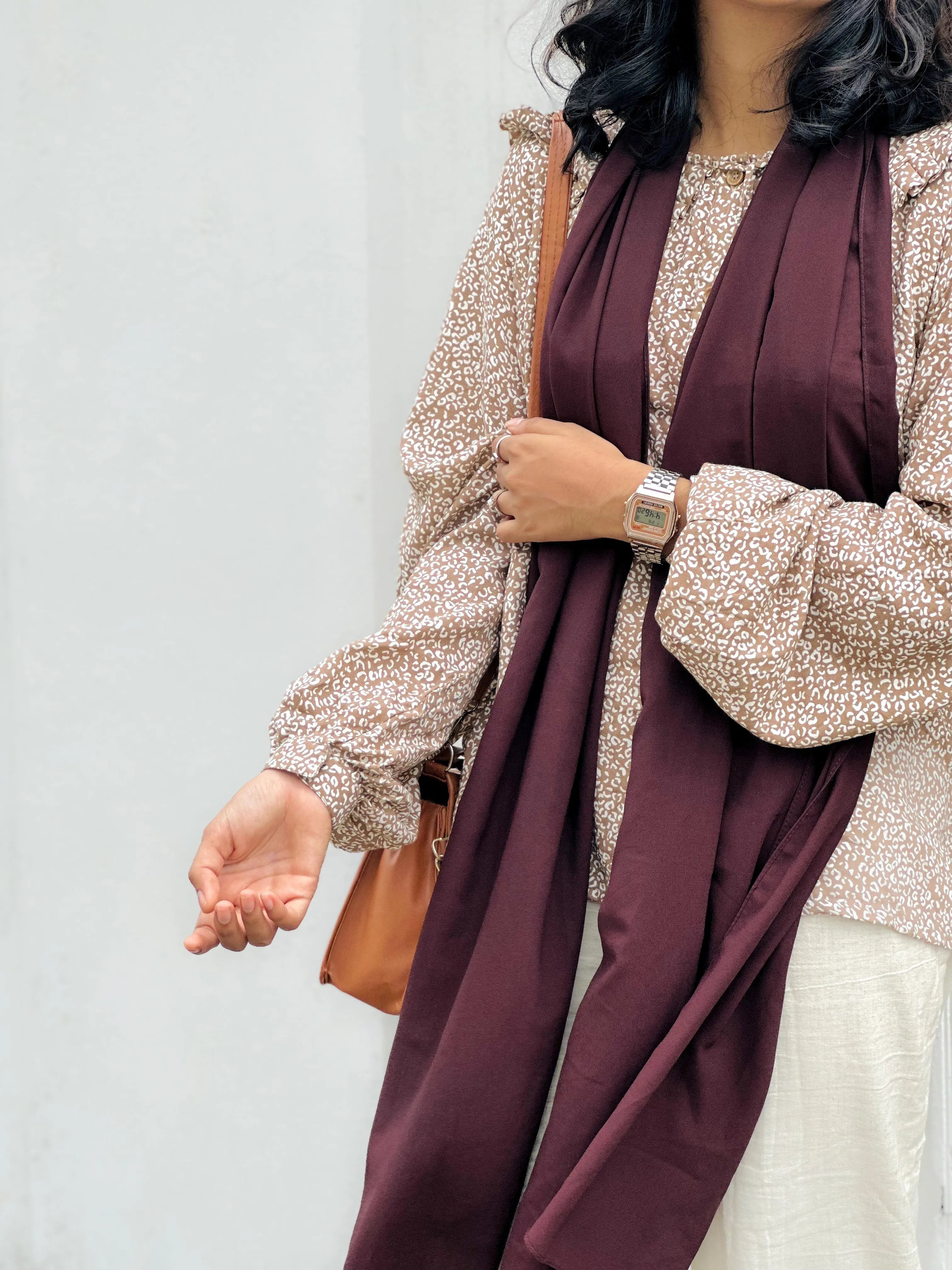 Yezwe modest co-ord set featuring a floral top and matching pants, perfect for casual outings.