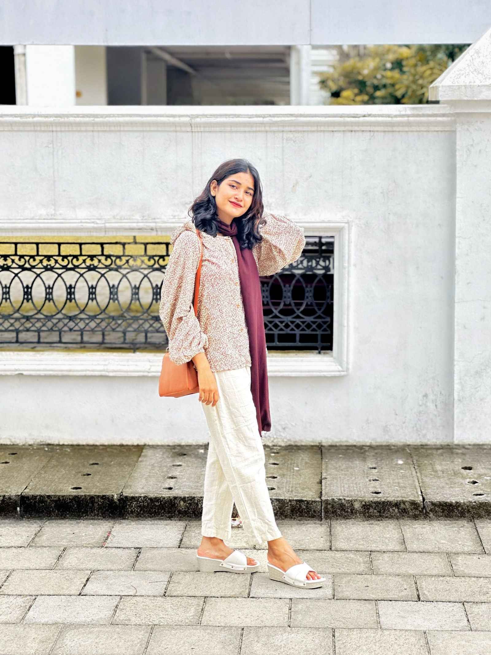 Yezwe modest co-ord set featuring a stylish top and pants, perfect for casual outings