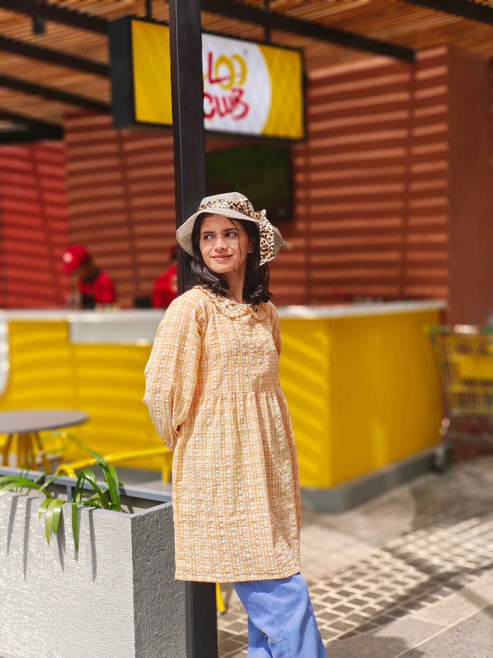 Yezwe Knee-Length Yellow Top - Full Sleeve Modest Wear