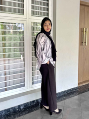 Yezwe modest fashion two-piece featuring a stylish top and versatile pants for elegant everyday wear