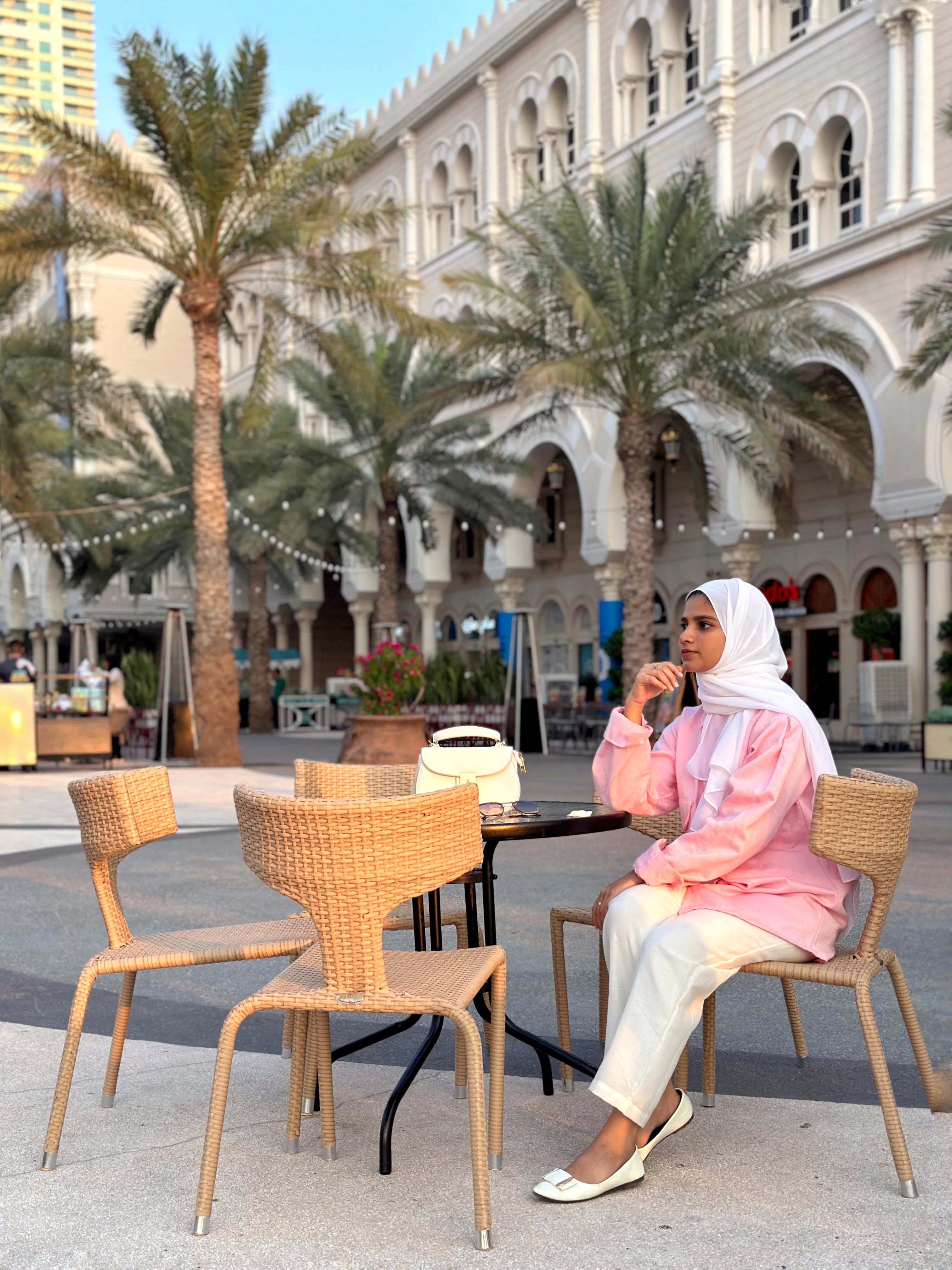 Modest oversized co-ord set featuring a relaxed top and pants, perfect for casual outings in warm weather