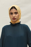 Yezwe Maxi Dress in Dark Blue, perfect for modest wear dress online shoppers with elegant ruffled neckline