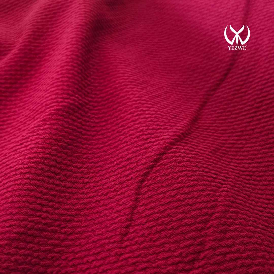 Yezwe Maxi Dress fabric texture in rich burgundy, ideal for modest wear dresses online