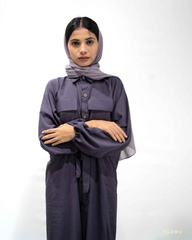 Yezwe modest wear jumpsuit women in purple with a relaxed fit and stylish design
