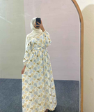 Yezwe Sale Maxi Dress in Floral Design, Perfect for Modest Western Wear Style