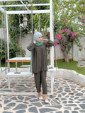 Yezwe Co-ord Set Olive Green Top and Pant - Full Sleeve Modest & Western Wear