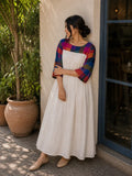 YEZWE Vintage Full Length Hakoba Dress Festive with Colorful Sleeves, Perfect for Special Occasions
