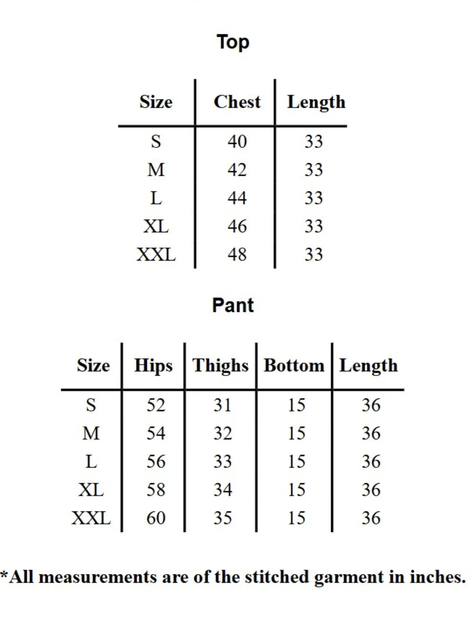 YEZWE Woman's Modest Co-Ord Set featuring a stylish top and pants with detailed size chart for perfect fit
