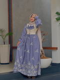 YEZWE Coquette khadi Embroidery Modest Maxi Dress with Hakoba Detailing | Pintrest Inspired