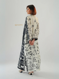 YEZWE Elegant Cotton Satin Floor-Length Kaftan Dress for Women | Pre-Booking