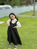 YEZWE Miniature Pinafore Dress with Cotton Embroidered Inner - Junior Girls