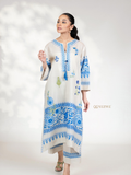 YEZWE Modest Cotton Satin Blend Kurta Set | Pre - Booking
