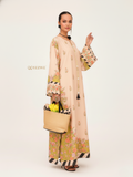 YEZWE Pastel Floral Premium Soft Crepe Modest Jalabiya Maxi Dress
