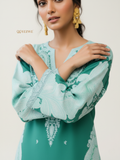 YEZWE Aureli - Green Printed Modest Co-Ord Set | Pre-Booking