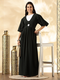 YEZWE Marvel Knit Modest Maxi Dress With Sleeveless Inner