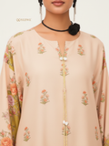 YEZWE Pastel Floral Premium Soft Crepe Modest Jalabiya Maxi Dress