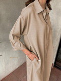 Yezwe Linen Cotton Blend Shirt-Style Modest Long Tunic And Bottom | Pre-Booking